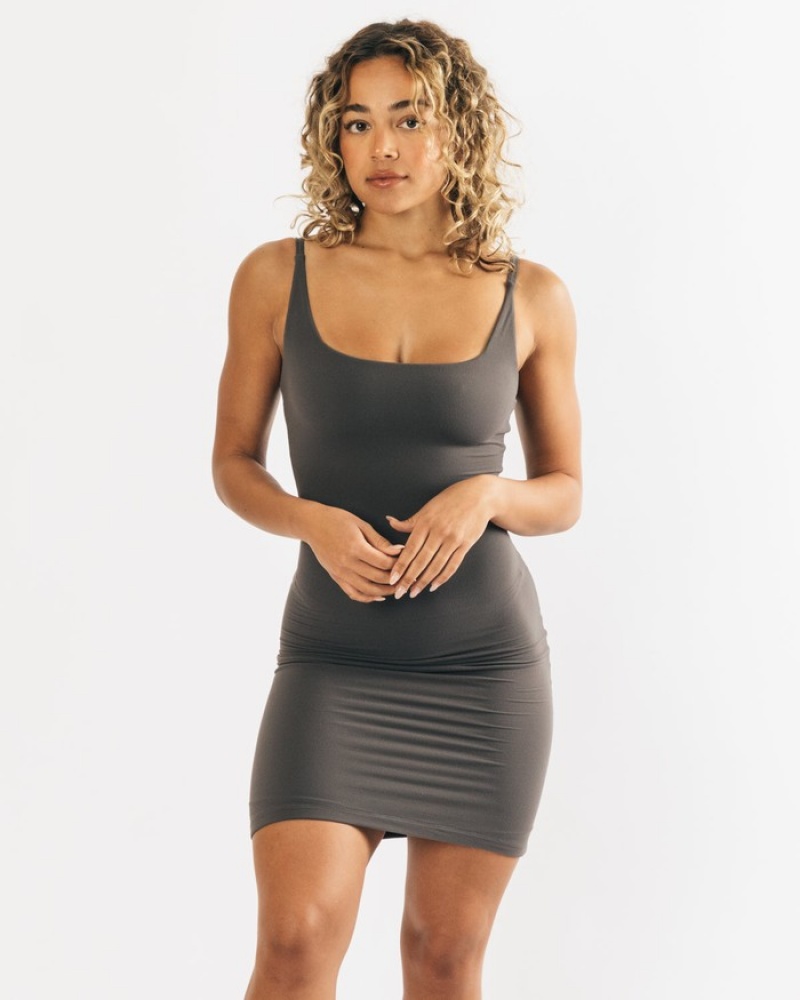 Alphalete Ultrasoft Allure Jurken Dames Grijs | 78NBRMHAJ