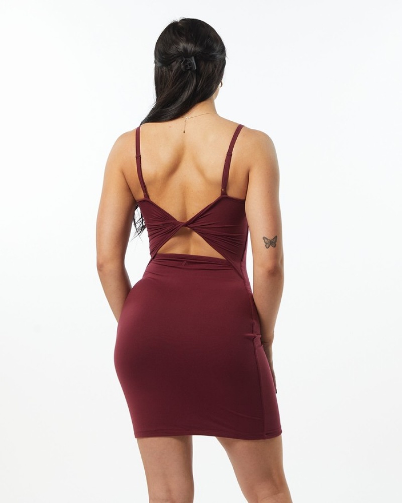 Alphalete Ultrasoft Allure Jurken Dames Bordeaux | 71BAGDFCX