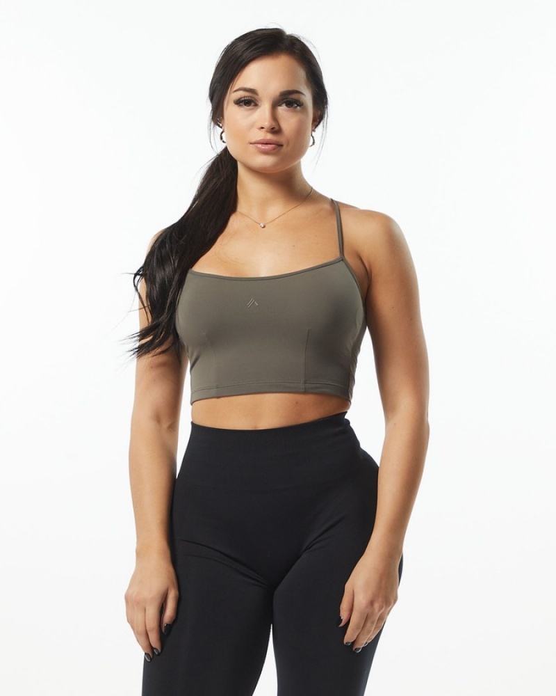 Alphalete Ultrasoft Camisole Tanktop Dames Grijs | 16ZJWQNCU