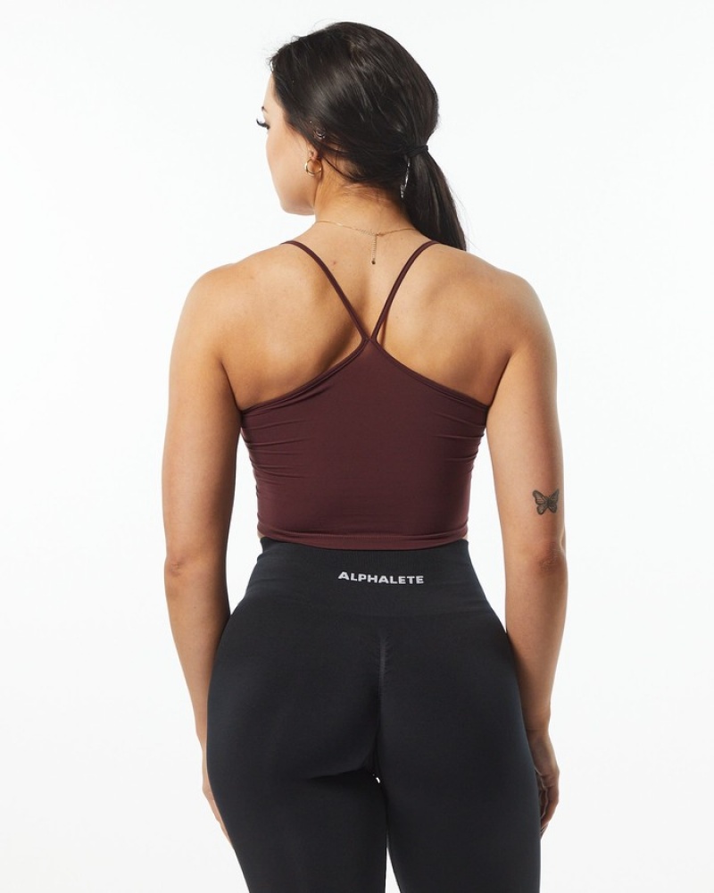 Alphalete Ultrasoft Camisole Tanktop Dames Bordeaux | 01FPRDTXY