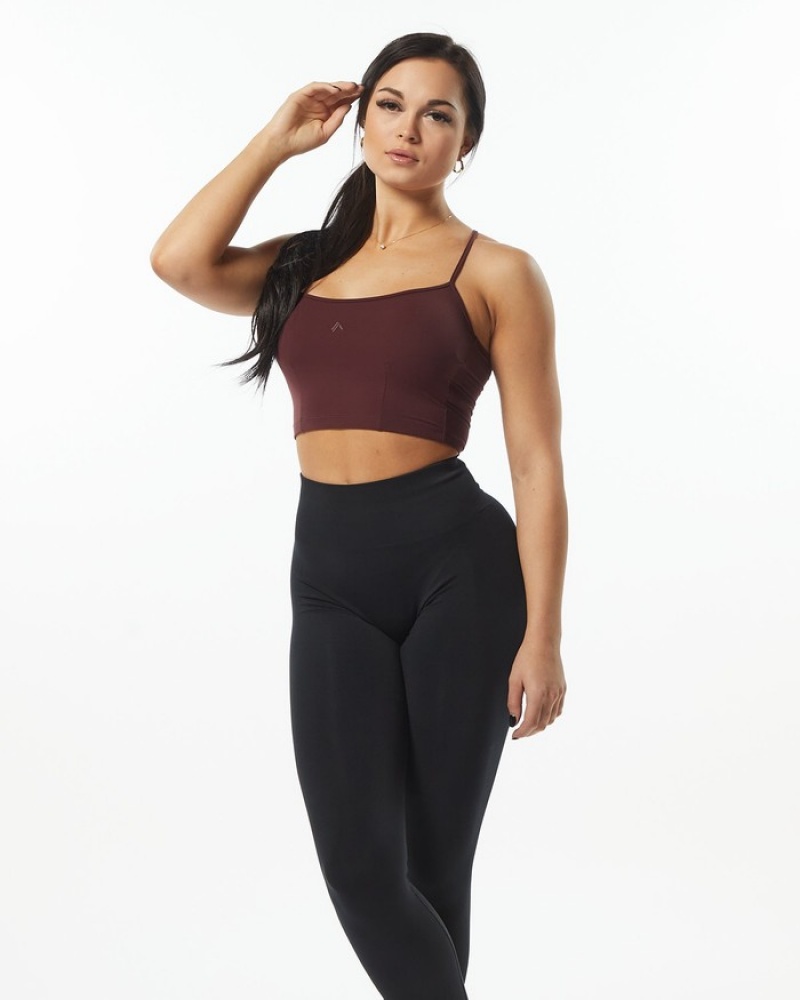 Alphalete Ultrasoft Camisole Tanktop Dames Bordeaux | 01FPRDTXY