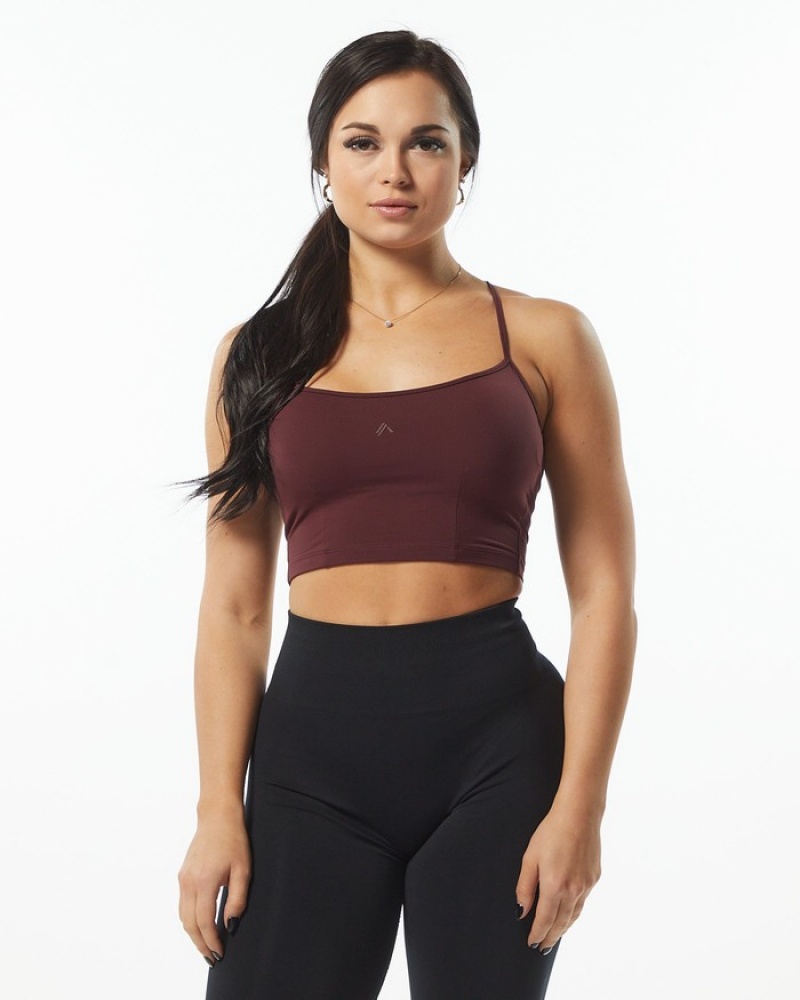 Alphalete Ultrasoft Camisole Tanktop Dames Bordeaux | 01FPRDTXY