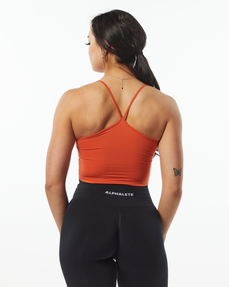 Alphalete Ultrasoft Camisole Tanktop Dames Oranje | 90XPYNRDI