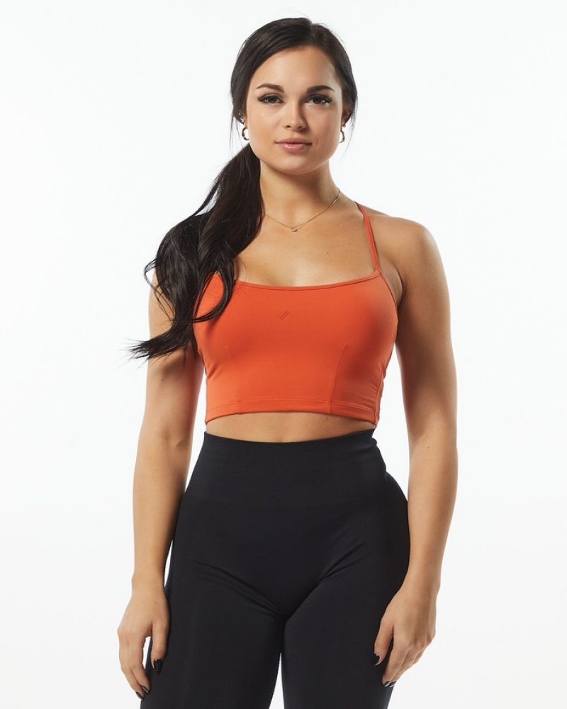 Alphalete Ultrasoft Camisole Tanktop Dames Oranje | 90XPYNRDI