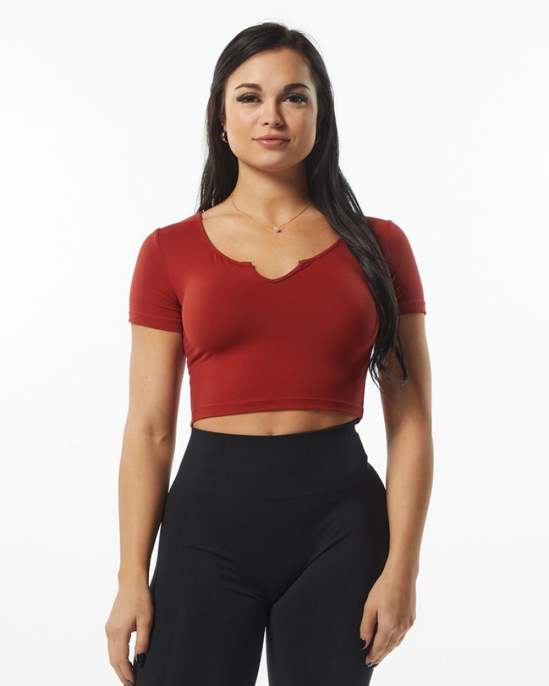 Alphalete Ultrasoft Pinnacle Overhemd Dames Roze | 68QKEGZWH