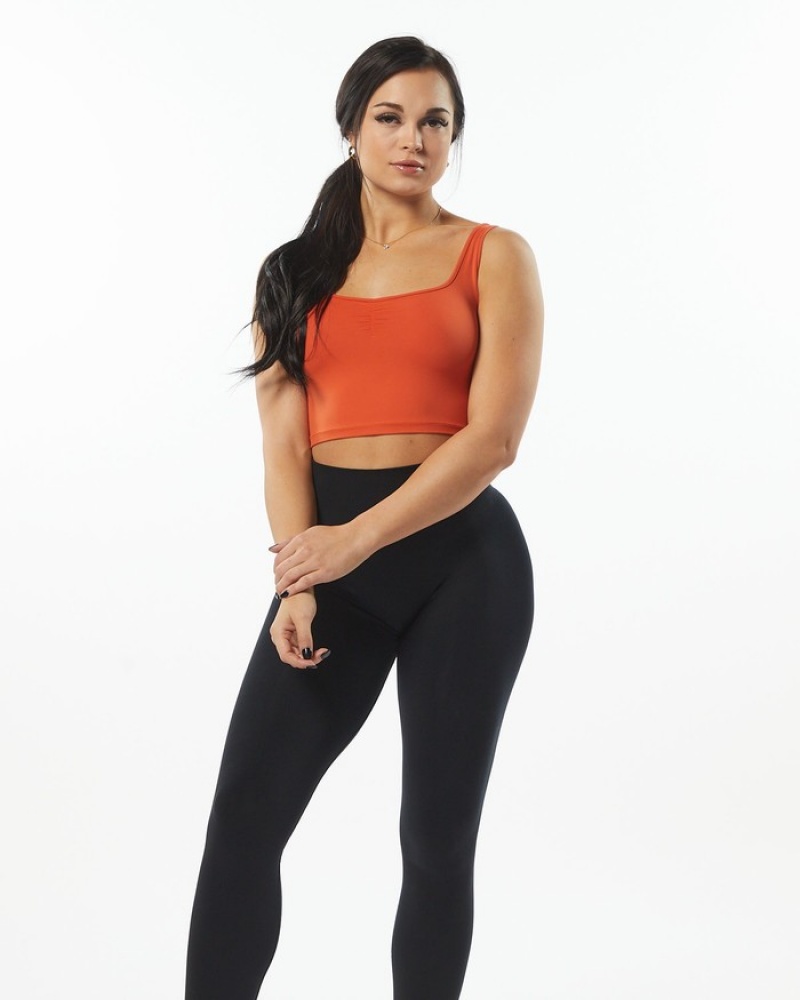 Alphalete Ultrasoft Square Neck Tanktop Dames Oranje | 29MXNROLW