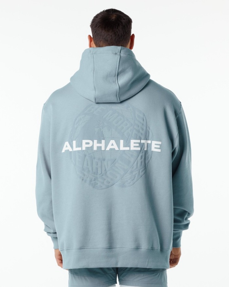 Alphalete Unity Hoodie Heren Blauw | 81FIMOXRQ