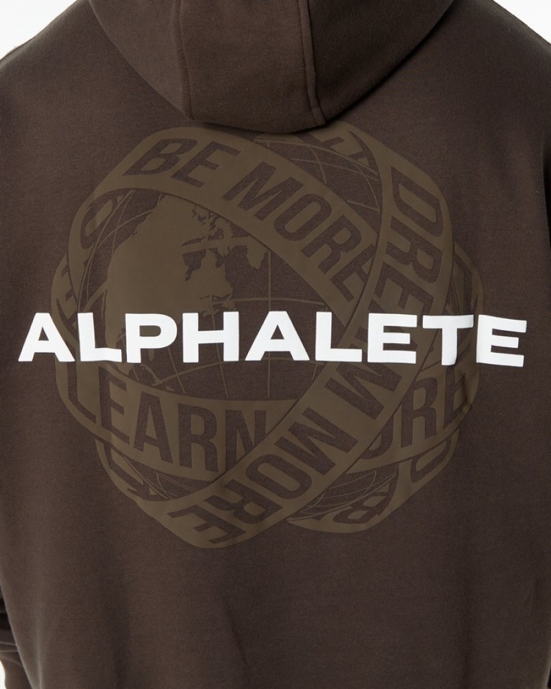 Alphalete Unity Hoodie Heren Bruin | 56FDGKLJI