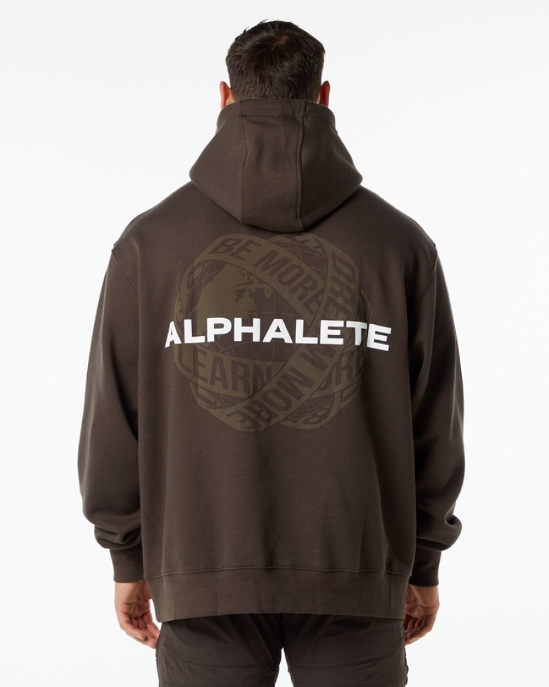 Alphalete Unity Hoodie Heren Bruin | 56FDGKLJI