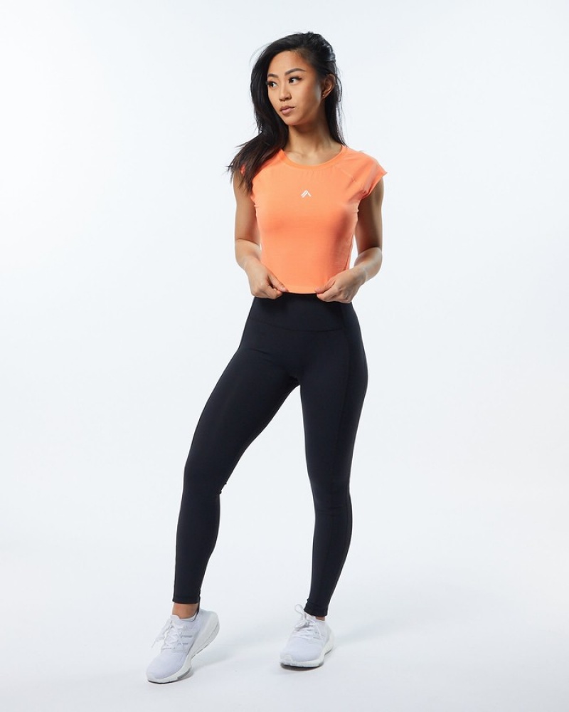 Alphalete Velocity Crop Overhemd Dames Koraal | 05BANKDVP