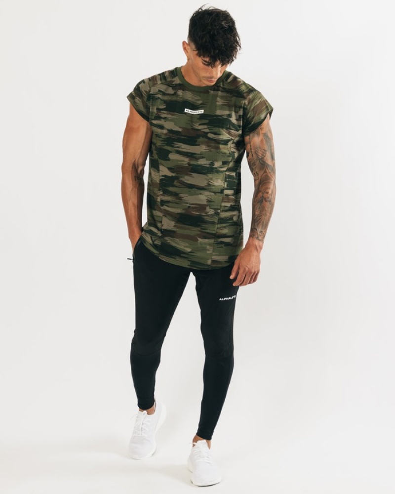 Alphalete Velocity Mouwloos Tanktop Heren Olijfgroen Camo | 64WQKIMYJ