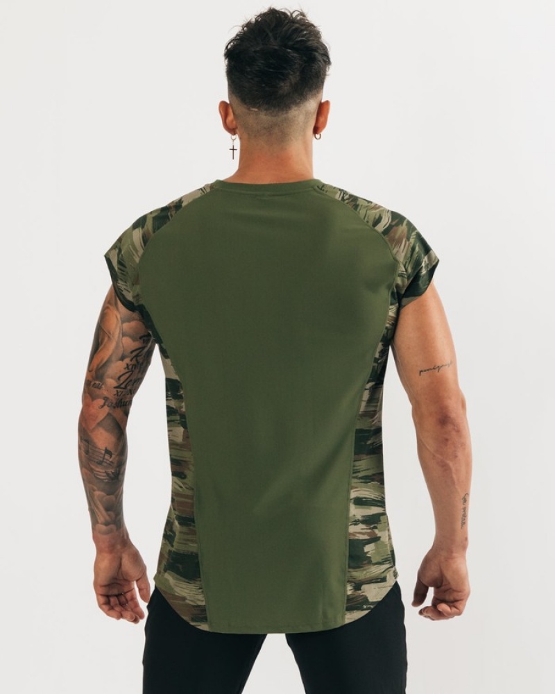 Alphalete Velocity Mouwloos Tanktop Heren Olijfgroen Camo | 64WQKIMYJ