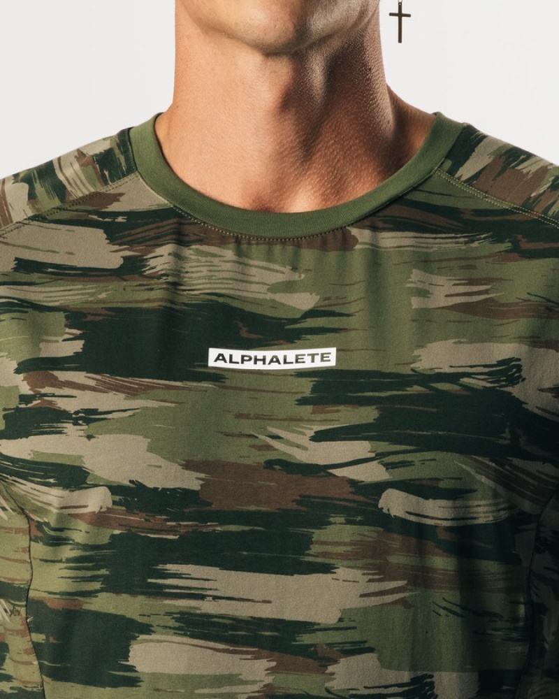 Alphalete Velocity Mouwloos Tanktop Heren Olijfgroen Camo | 64WQKIMYJ