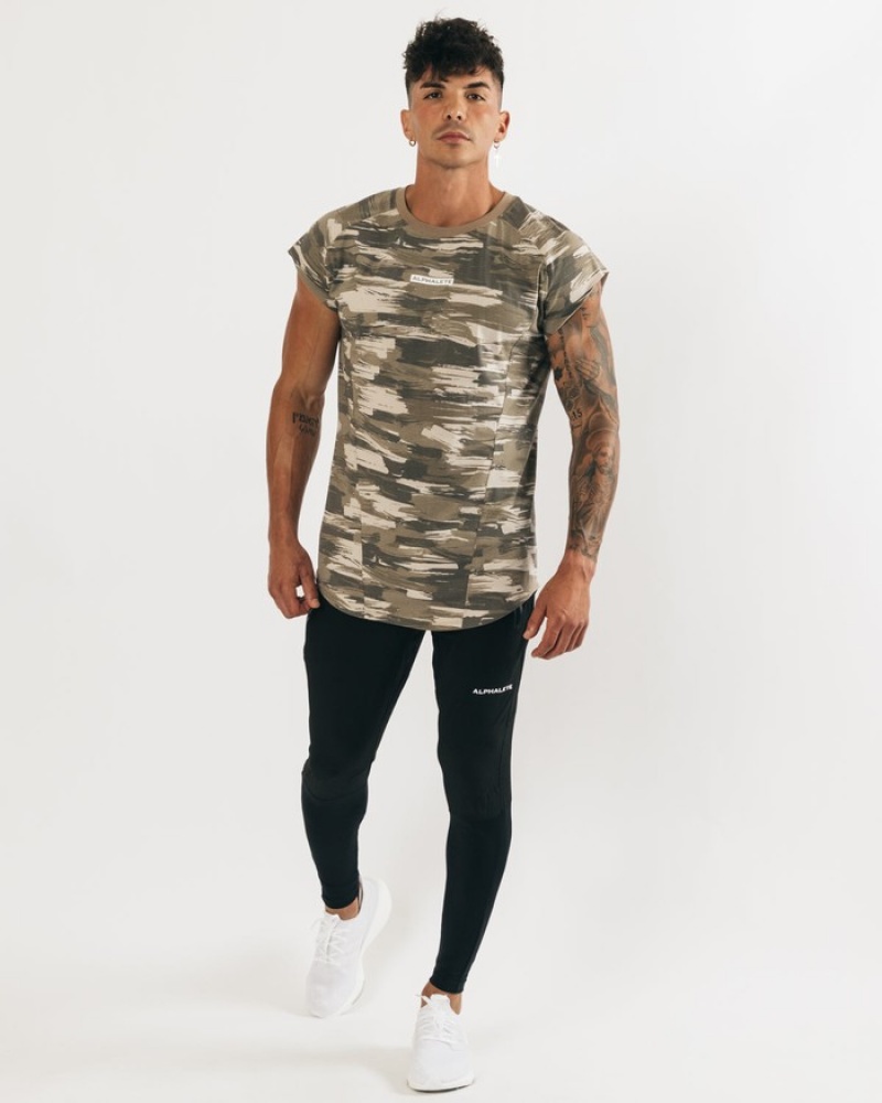 Alphalete Velocity Mouwloos Tanktop Heren Bruin Camo | 65CNLZAVG