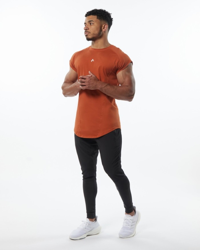 Alphalete Velocity Mouwloos Tanktop Heren Oranje | 87QXSLAZE