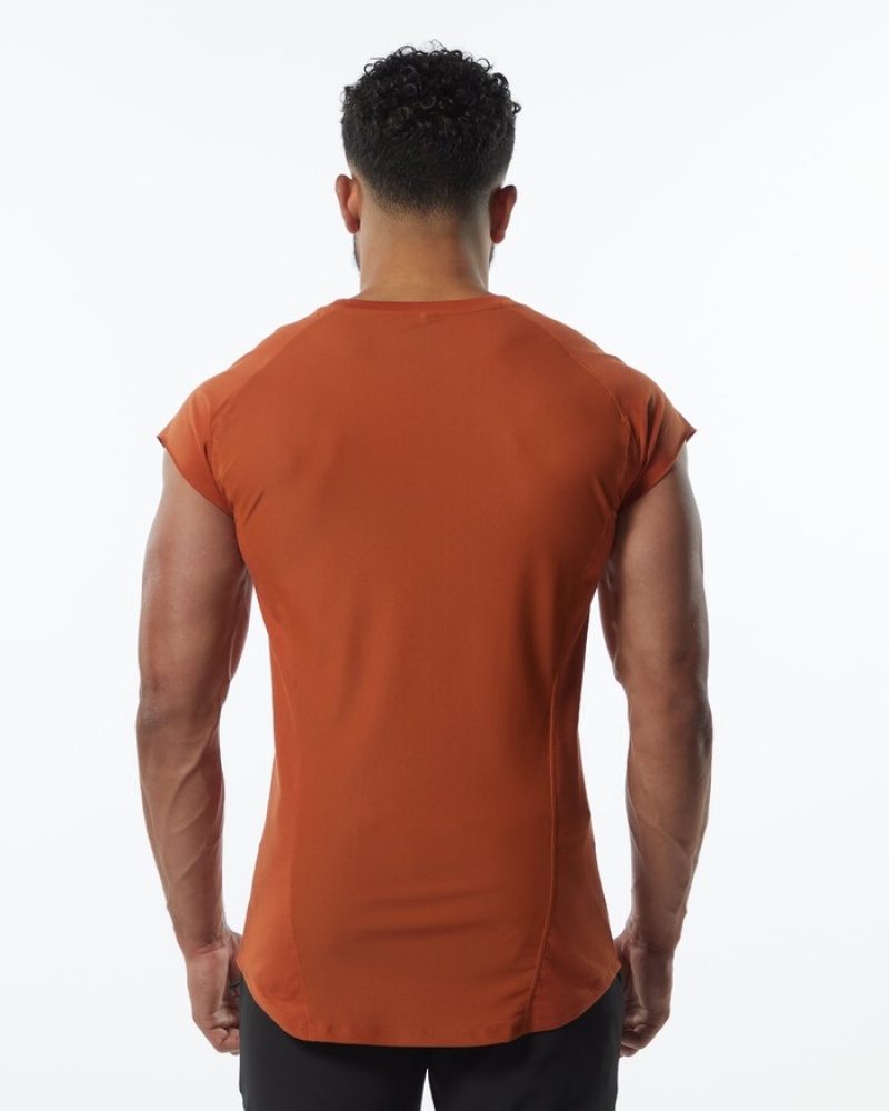 Alphalete Velocity Mouwloos Tanktop Heren Oranje | 87QXSLAZE