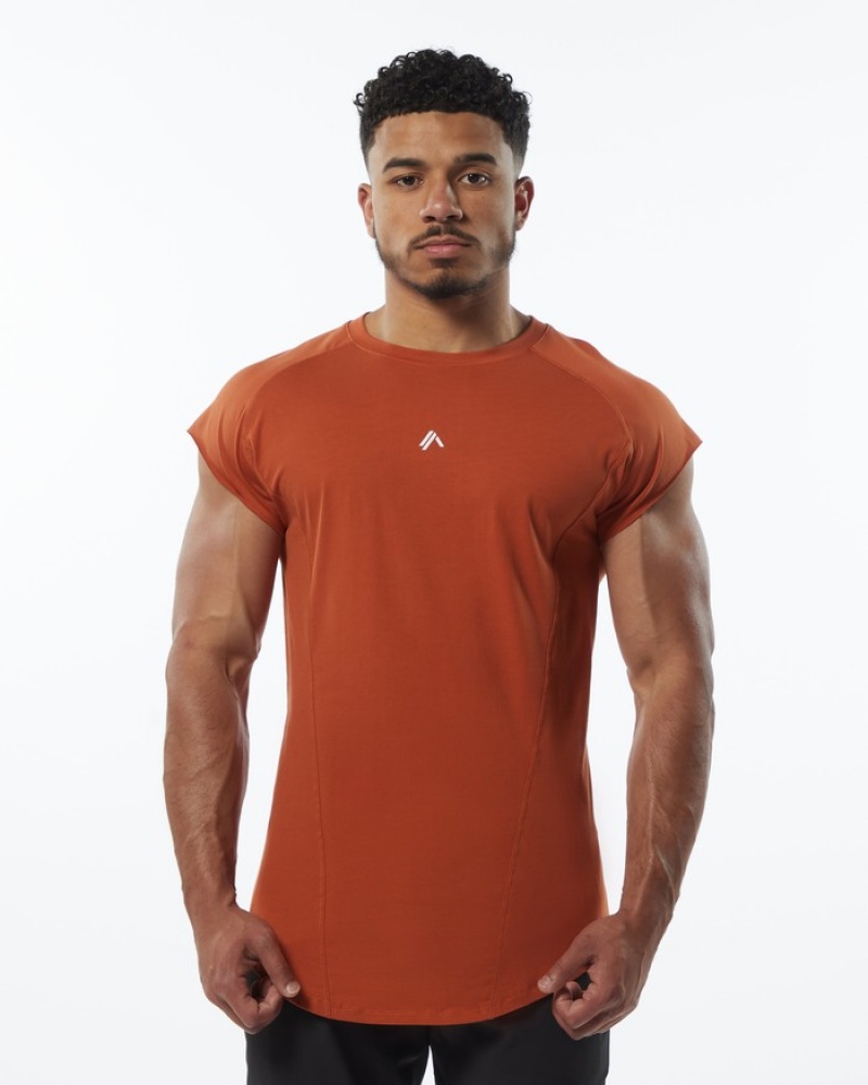 Alphalete Velocity Mouwloos Tanktop Heren Oranje | 87QXSLAZE