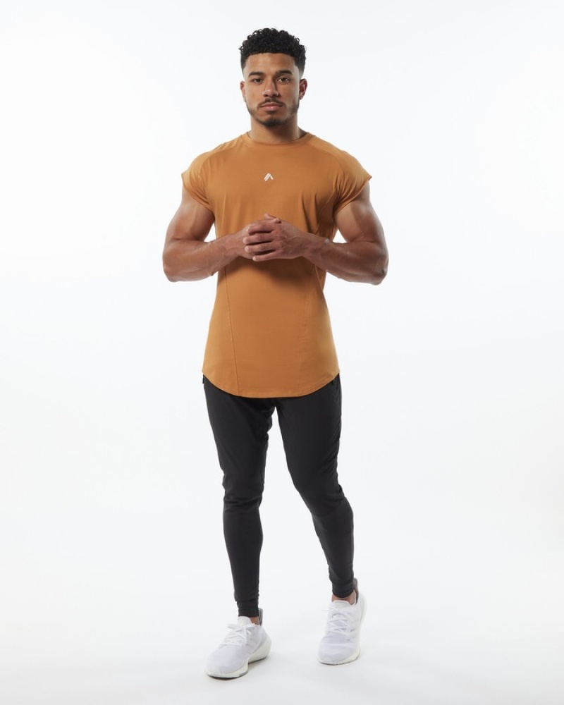 Alphalete Velocity Mouwloos Tanktop Heren Bruin | 76ZDGHNMX