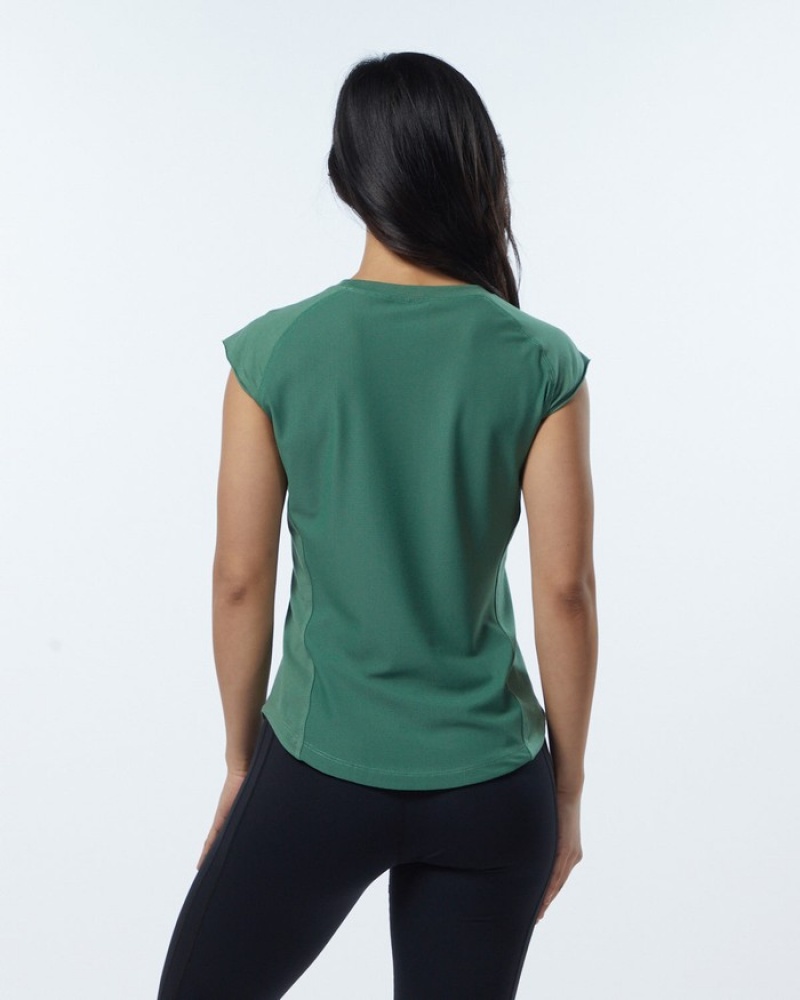 Alphalete Velocity Overhemd Dames Groen | 12FJWEXGT