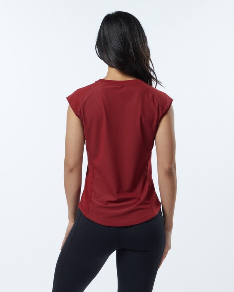 Alphalete Velocity Overhemd Dames Rood | 39BAYGZFS