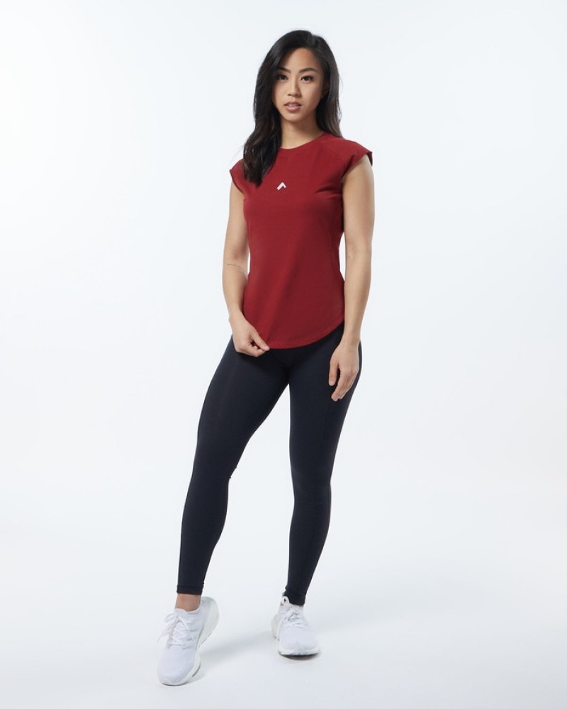 Alphalete Velocity Overhemd Dames Rood | 39BAYGZFS