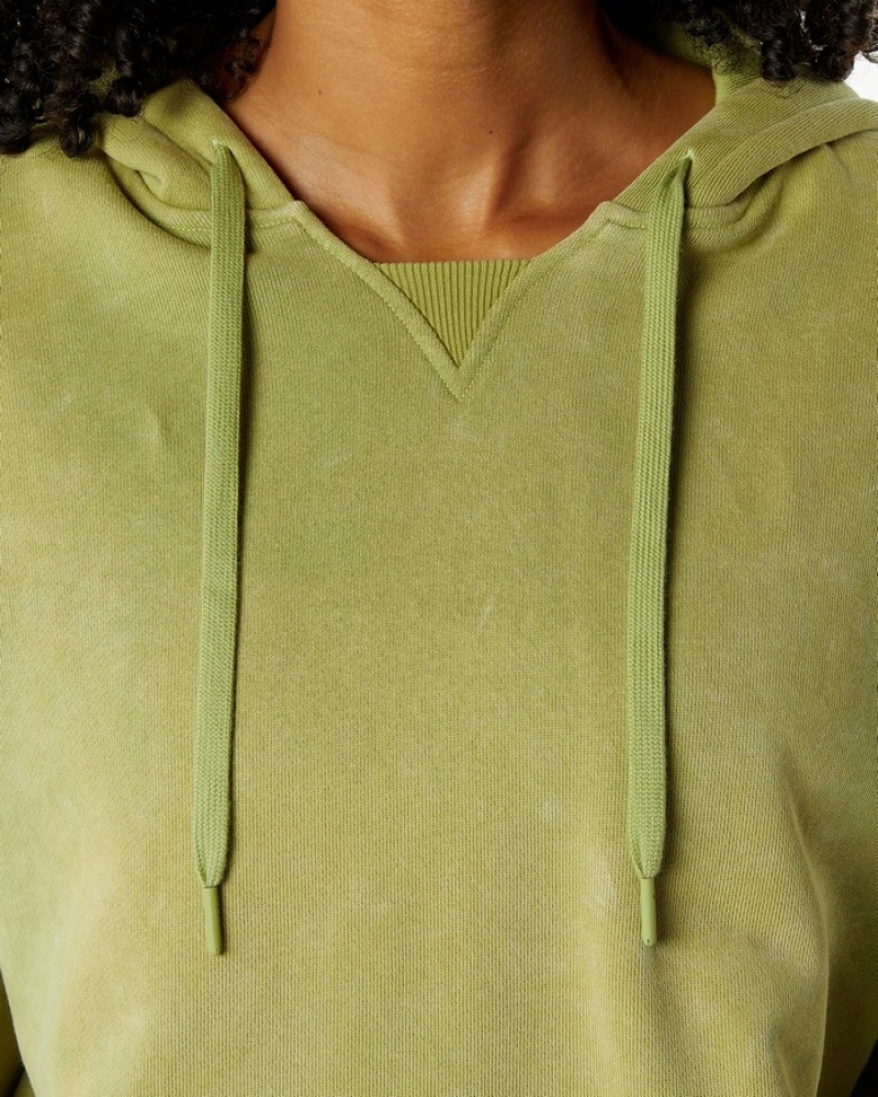 Alphalete Very Terry Hoodie Dames Groen | 35IVNZGFQ