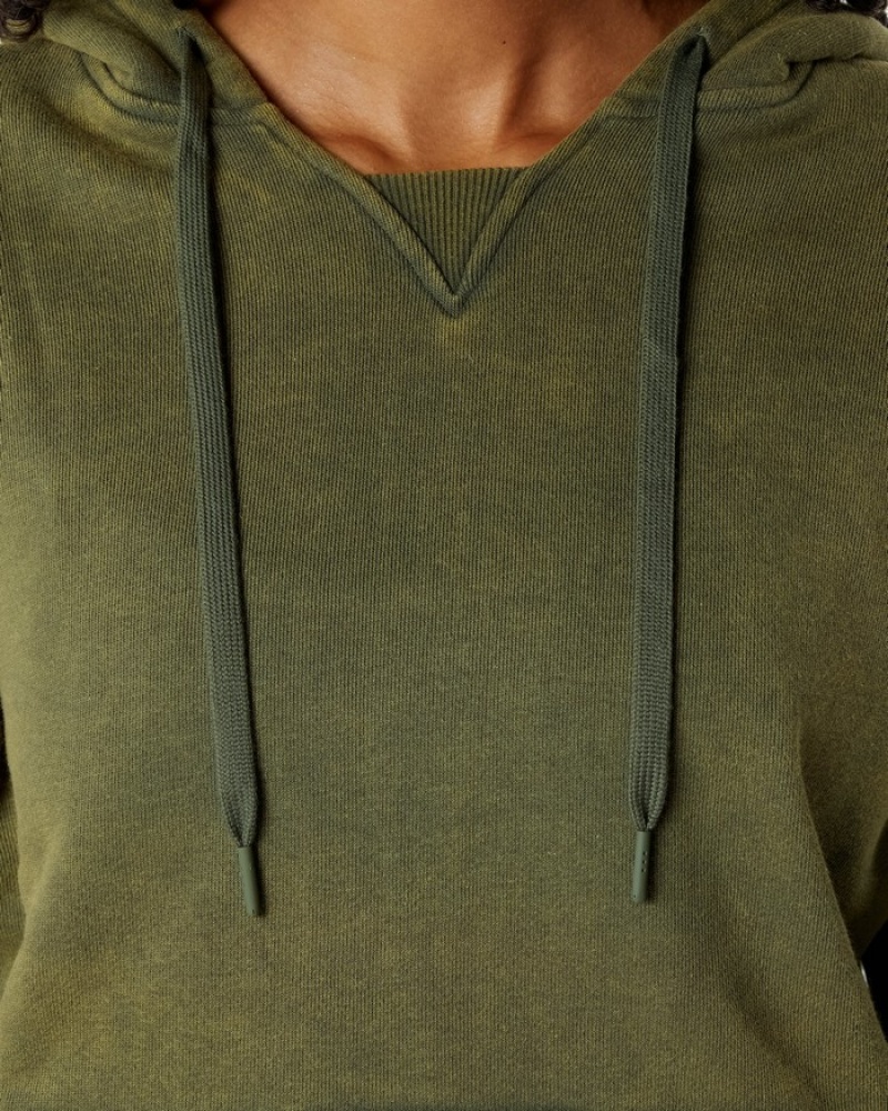 Alphalete Very Terry Hoodie Dames Groen | 12XSIRHZO