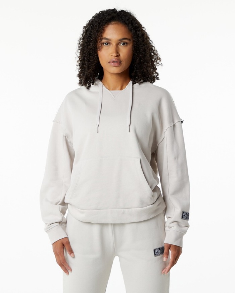 Alphalete Very Terry Hoodie Dames Wit | 62GHUMDRJ