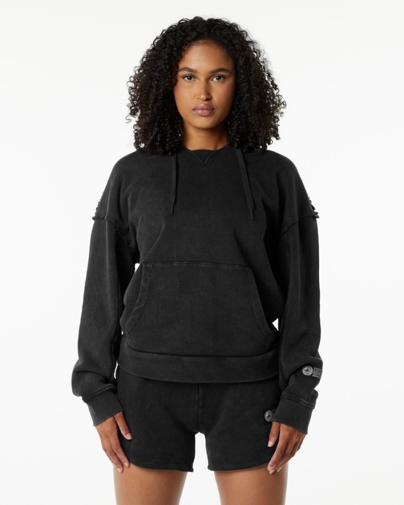 Alphalete Very Terry Hoodie Dames Zwart | 05WQTKCFR