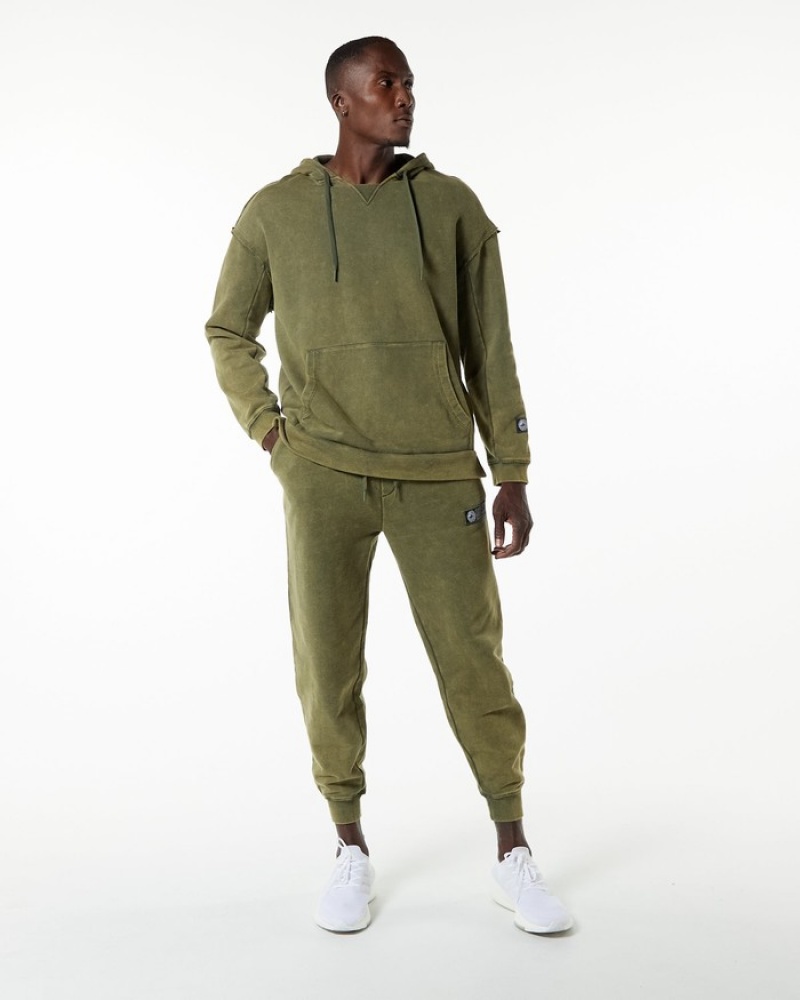 Alphalete Very Terry Hoodie Heren Groen | 76LRJMGCZ