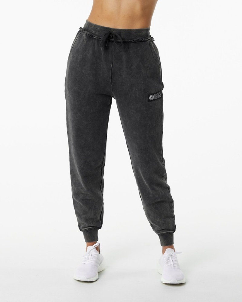 Alphalete Very Terry Joggingbroeken Dames Zwart | 95VFCRUYM