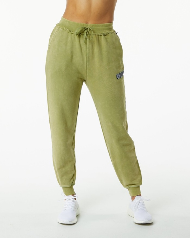 Alphalete Very Terry Joggingbroeken Dames Groen | 20YUWBXEQ