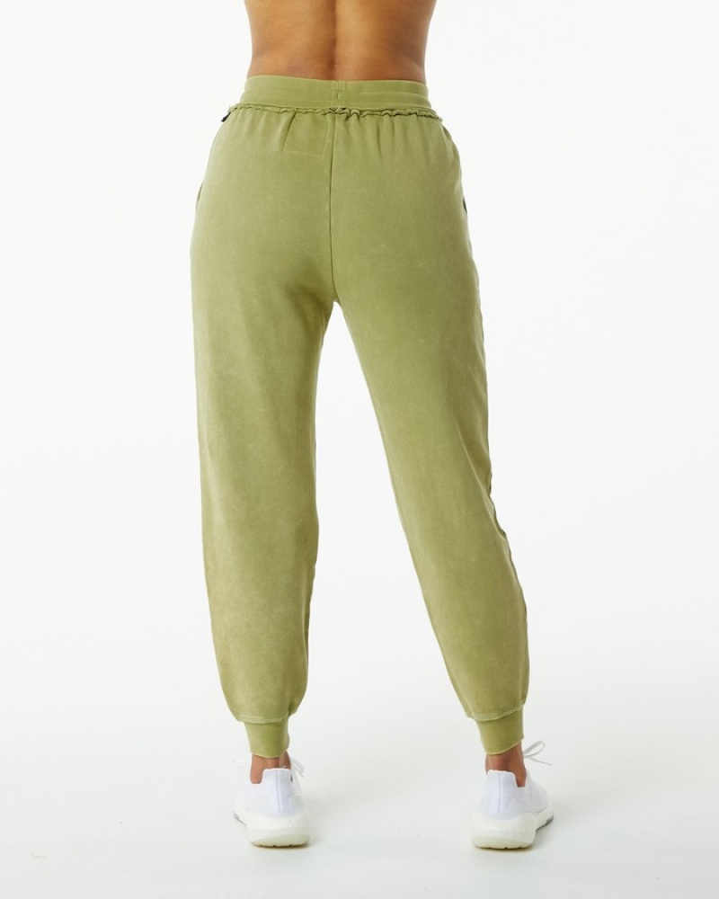 Alphalete Very Terry Joggingbroeken Dames Groen | 20YUWBXEQ