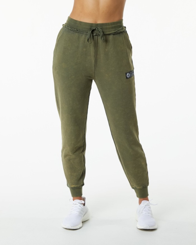 Alphalete Very Terry Joggingbroeken Dames Groen | 53UNCSLZX