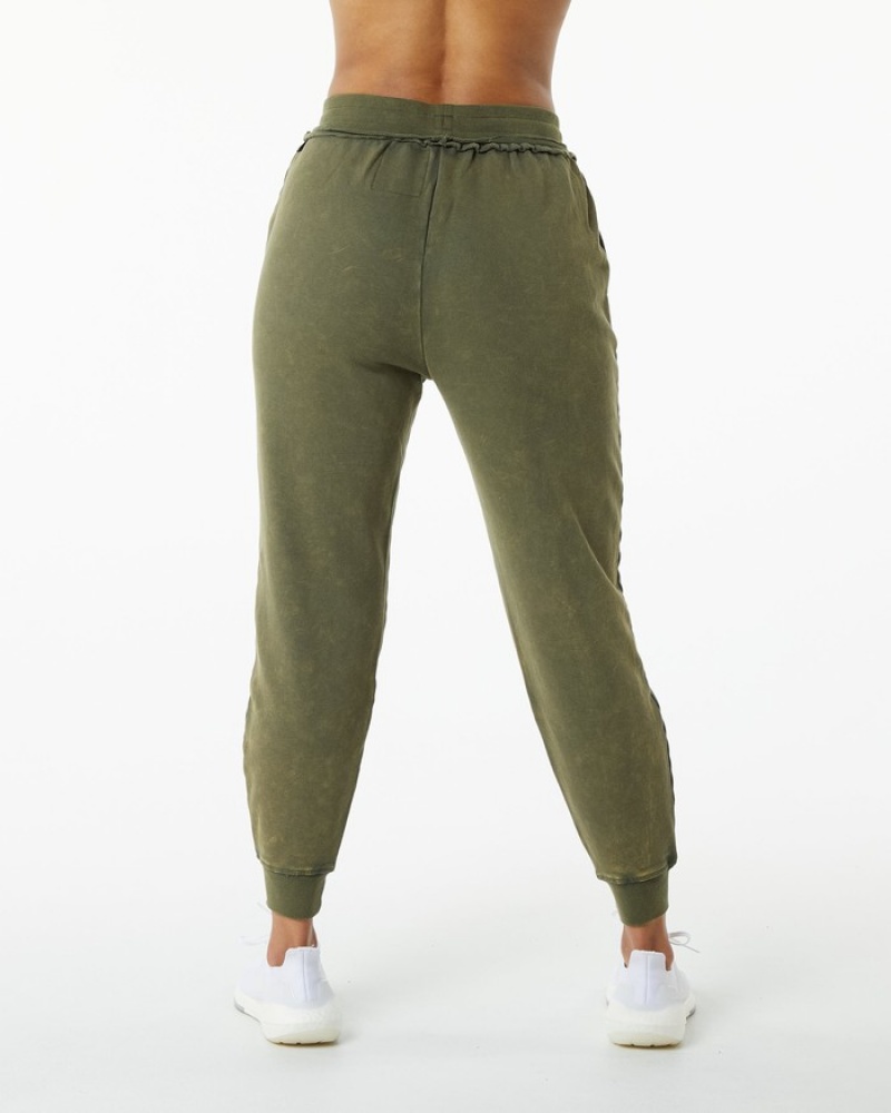 Alphalete Very Terry Joggingbroeken Dames Groen | 53UNCSLZX