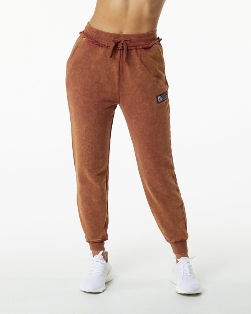 Alphalete Very Terry Joggingbroeken Dames Khaki | 04LCJTOXW